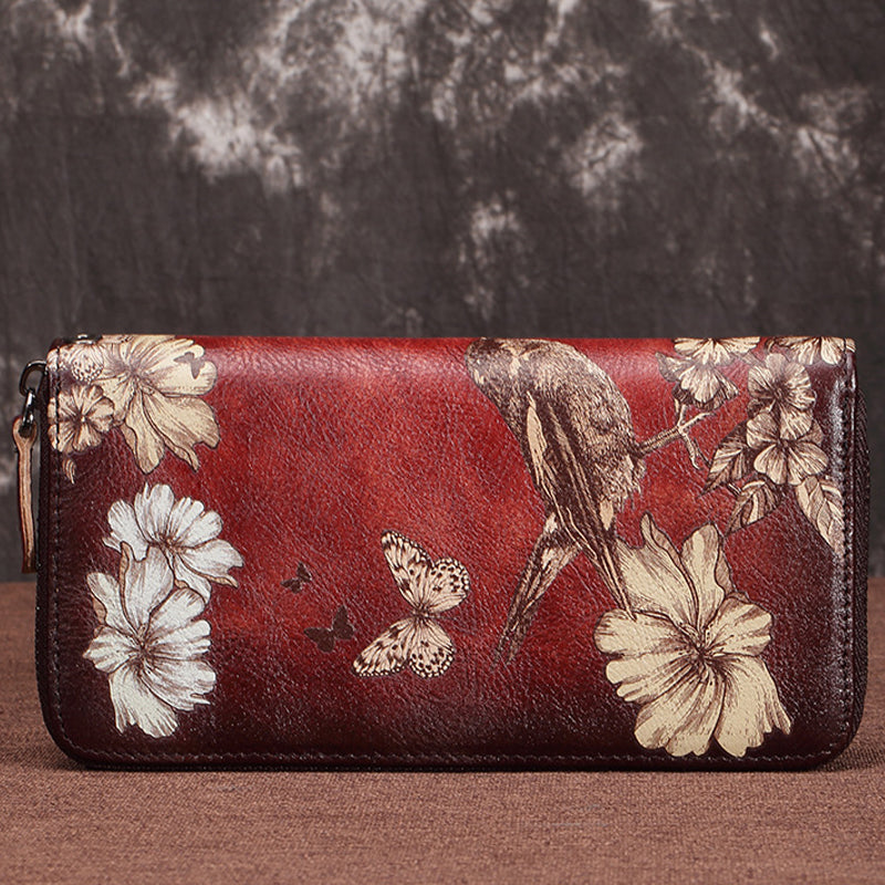 Large Capacity Floral Printed Vintage Wallet