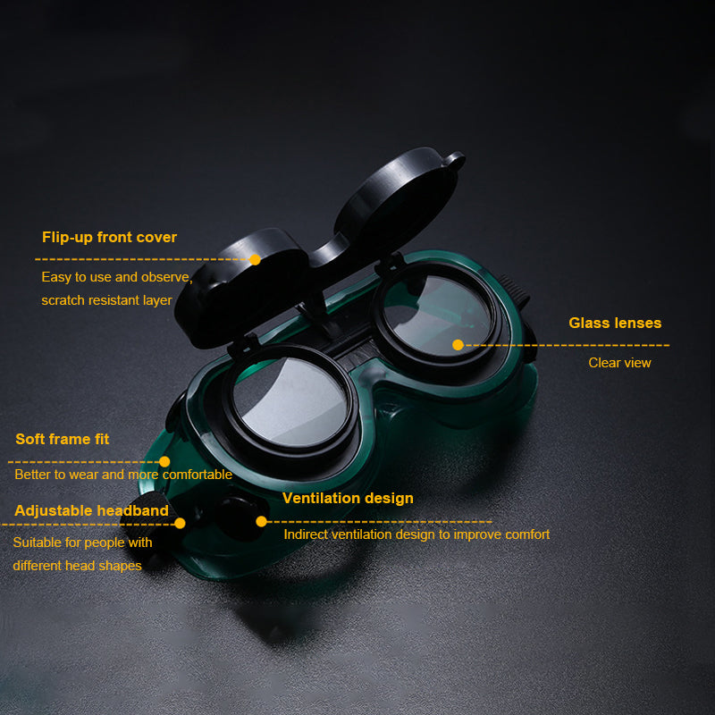 Double-layer gas welding goggles
