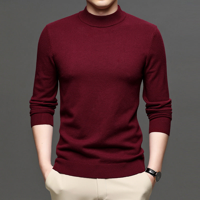 Half Turtleneck Cashmere Knit Sweater