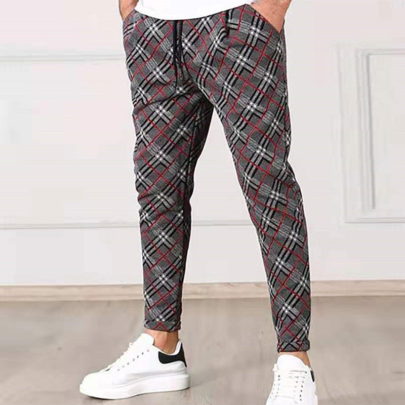 Plaid Pencil Casual Pants