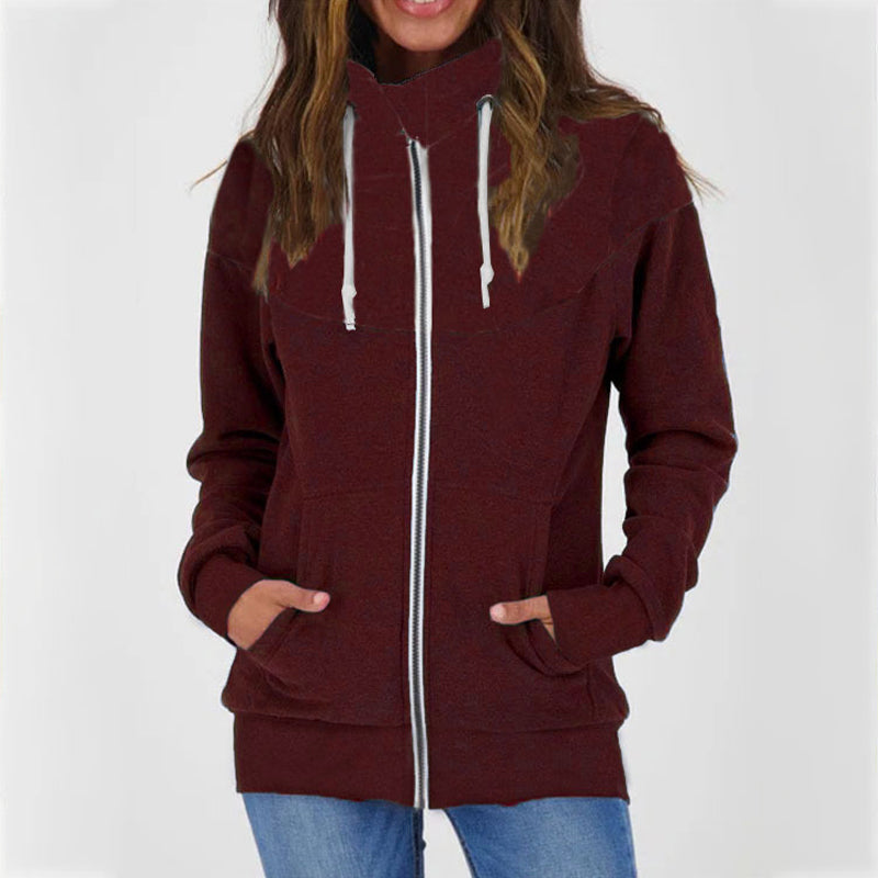 Zipped Fleece Sweatshirt Jacket