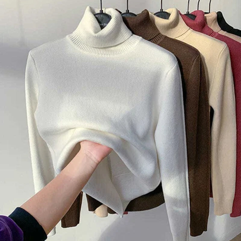 Winter Fleece Thick Knitted Bottoming Sweater