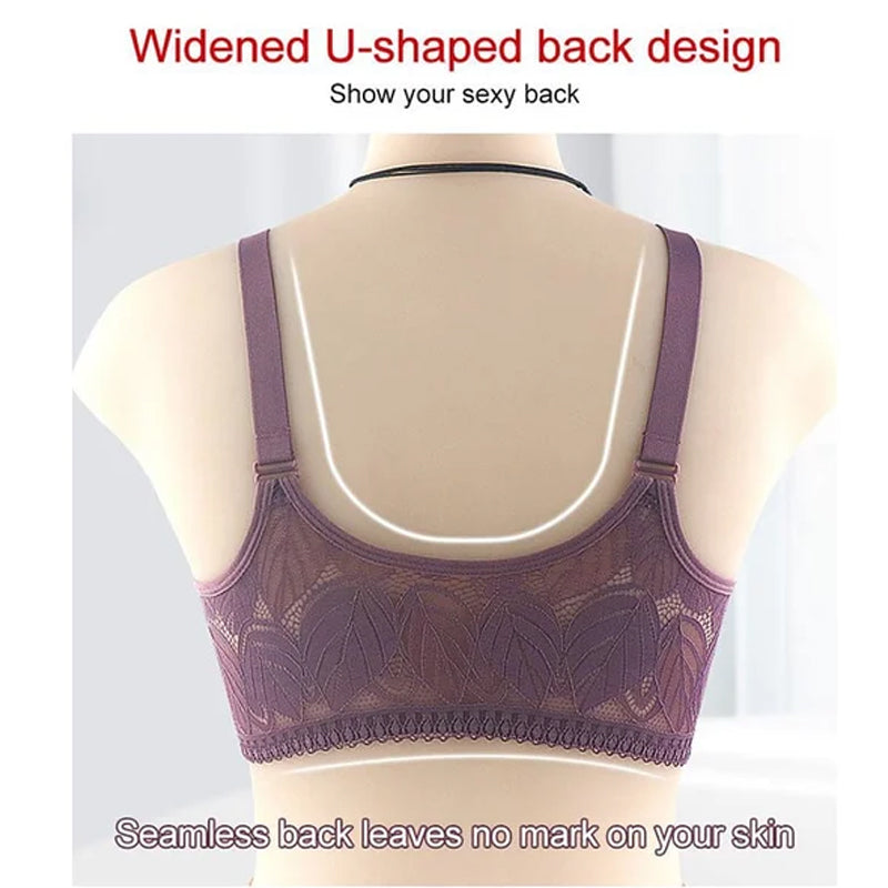 Womens Zip Front Closure Plus Size Bra