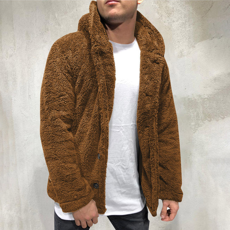 Mens Fuzzy Sherpa Jacket