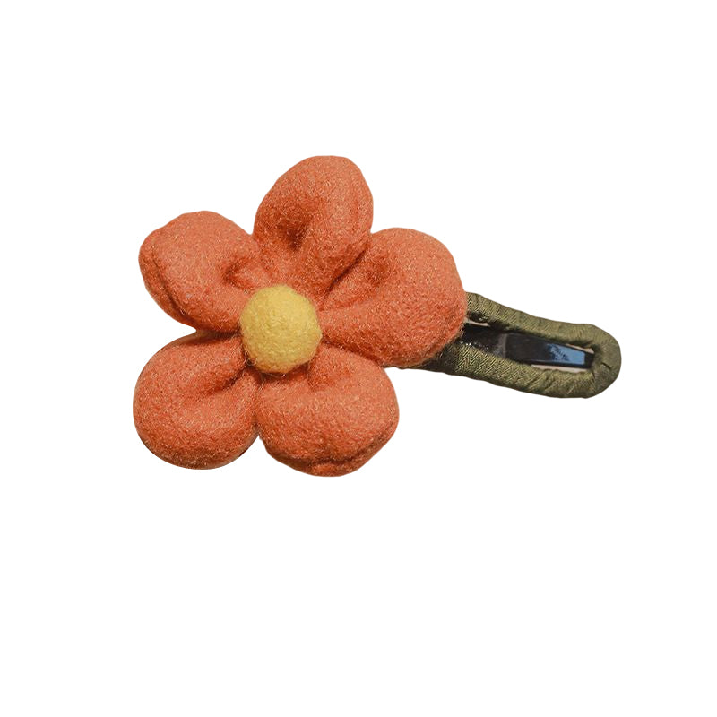 Elegant Plush Flower Hairpins