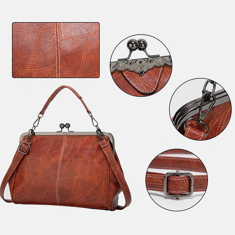 Large Capacity Retro Oil Wax Shoulder Bag