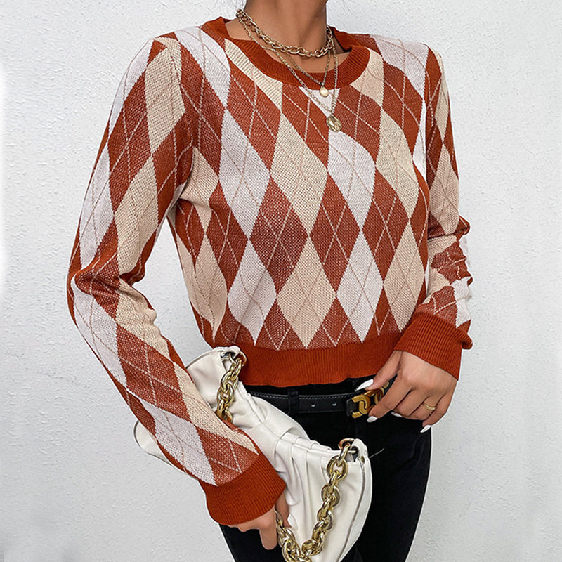 Argyle Knitted Sweater