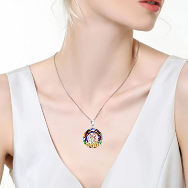 A Sister Is GOD's Way Of Making Sure We Never Walk Alone Crystal Necklace