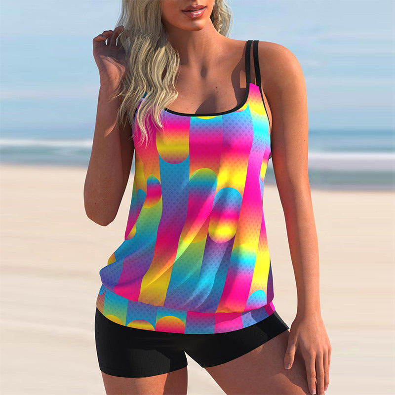 Colorful Print Swimsuit