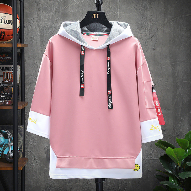 Hooded Mid Sleeve Sweatshirt