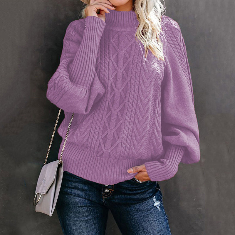 Womens Turtleneck Long Sleeve Sweater