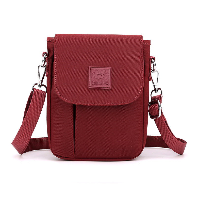 Solid Nylon Shoulder Bag