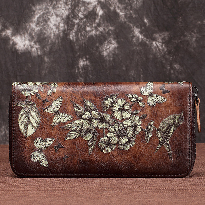 Large Capacity Floral Printed Vintage Wallet