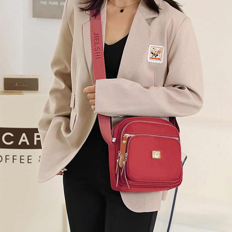 Multi Pocket Nylon Shoulder Bag