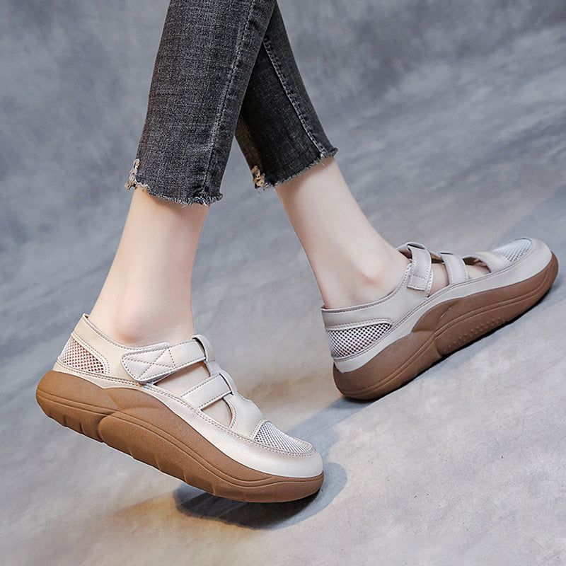 Hollow-out Casual Leather Sandals for Women