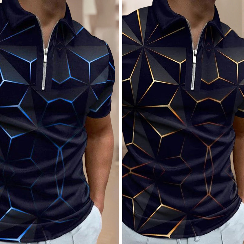 Fashion Casual Printed Polo Shirt