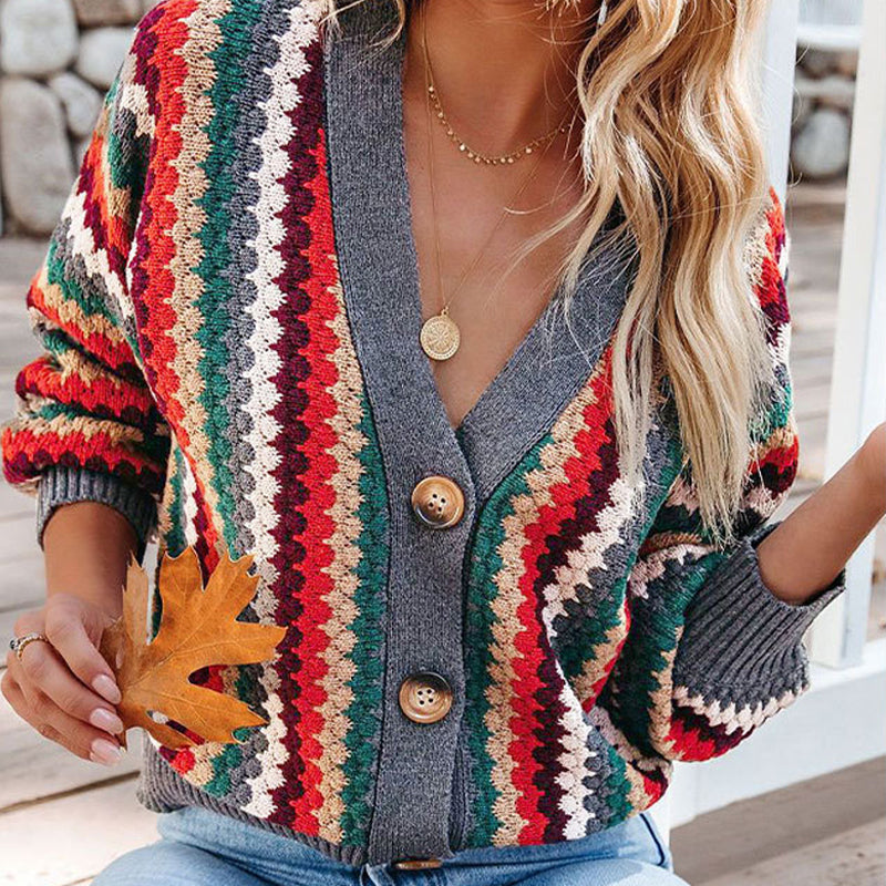 Single Breasted Knit Sweater