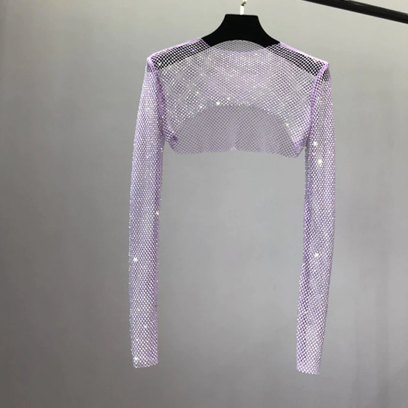 Mesh Diamond Sun Protection Cape Top