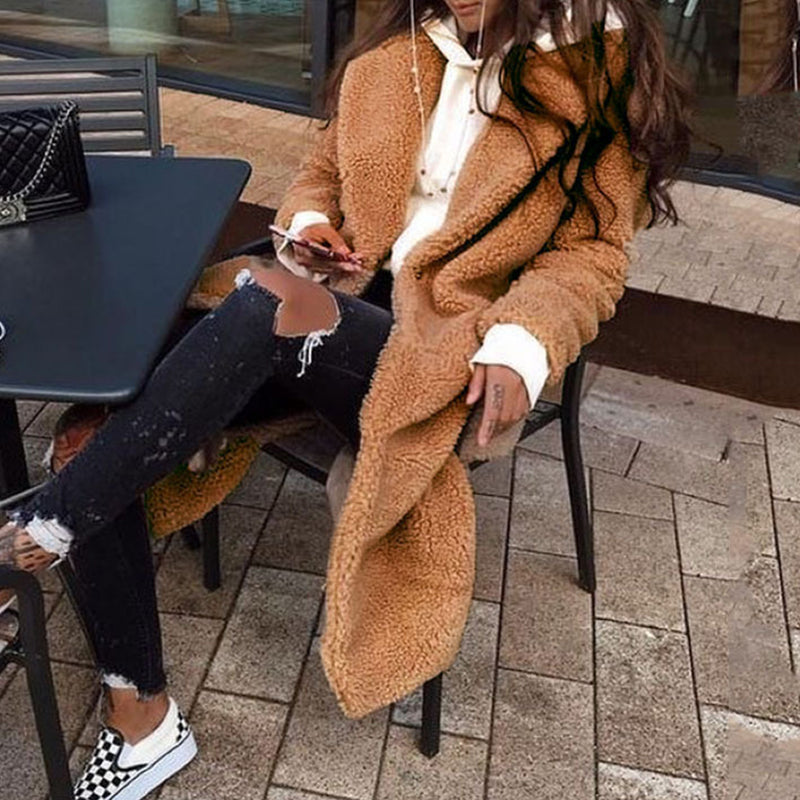 Lapel-Breasted Long Coat