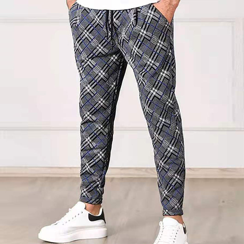 Plaid Pencil Casual Pants