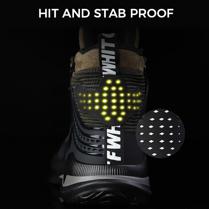 Men's Large Size Breathable High-top Safety Shoes