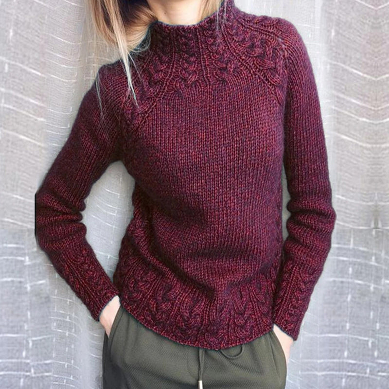 Solid Color Textured Sweater