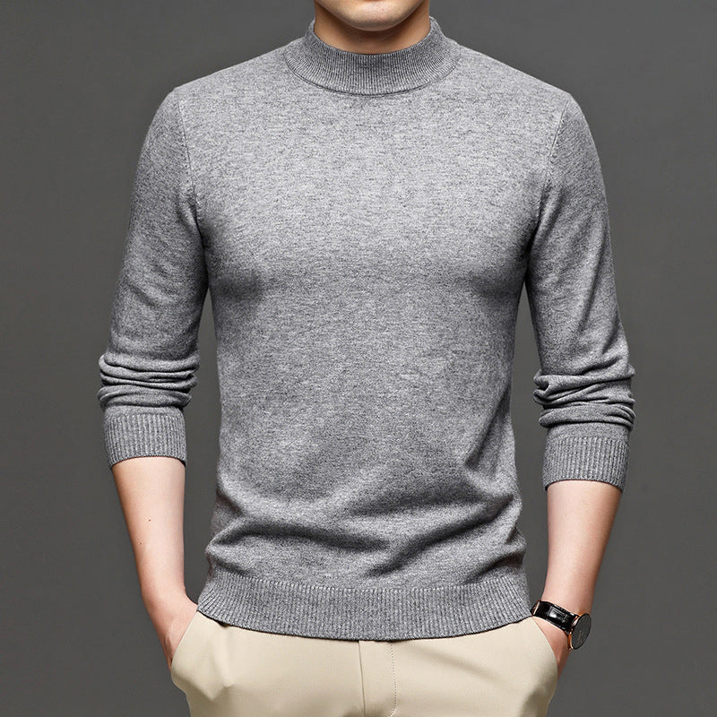 Half Turtleneck Cashmere Knit Sweater