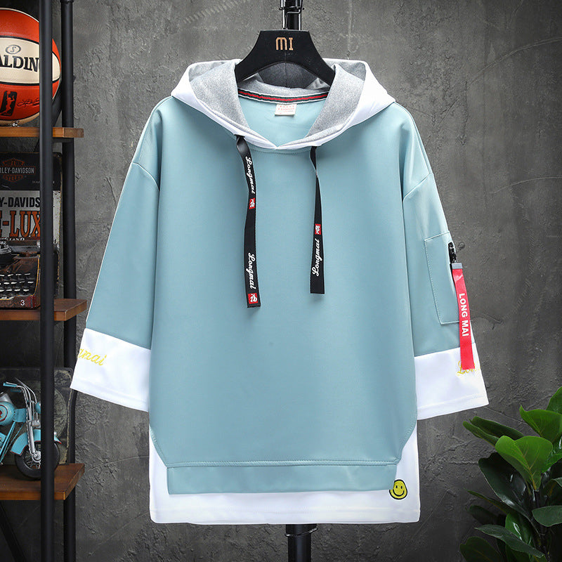 Hooded Mid Sleeve Sweatshirt