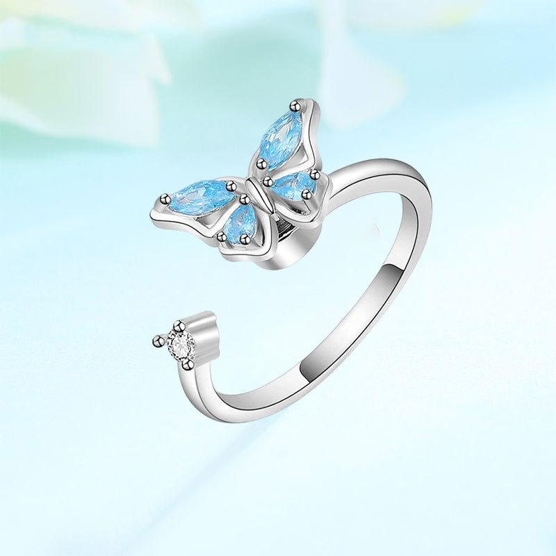 Butterfly Spinning Open Ring
