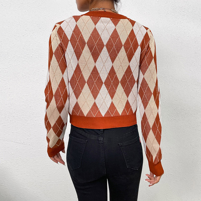 Argyle Knitted Sweater