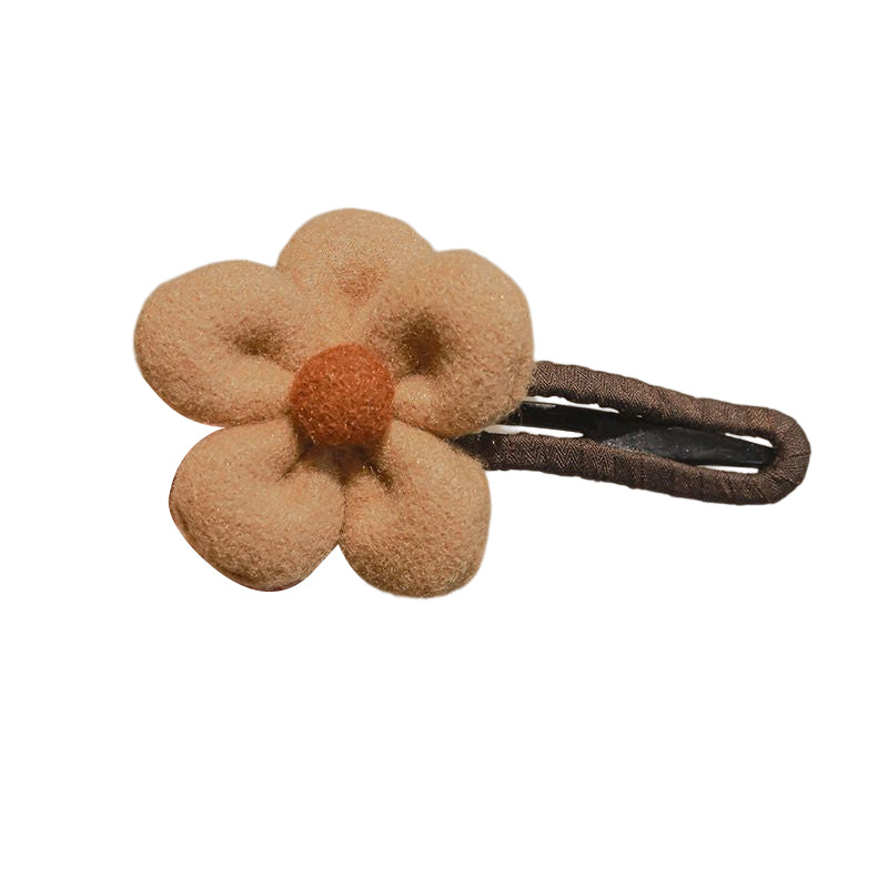 Elegant Plush Flower Hairpins