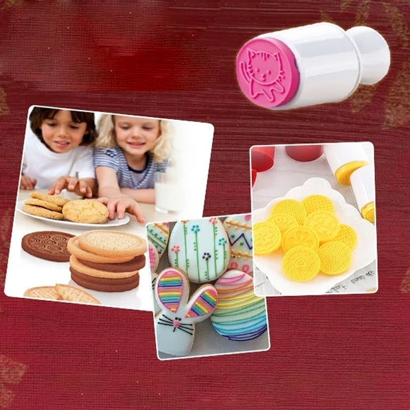 Non-Stick Cookie Stamp and Knife(5 Styles in Set)