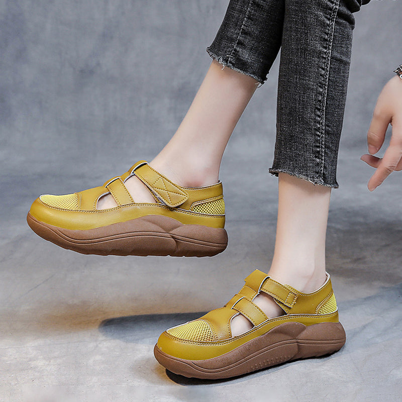 Hollow-out Casual Leather Sandals for Women