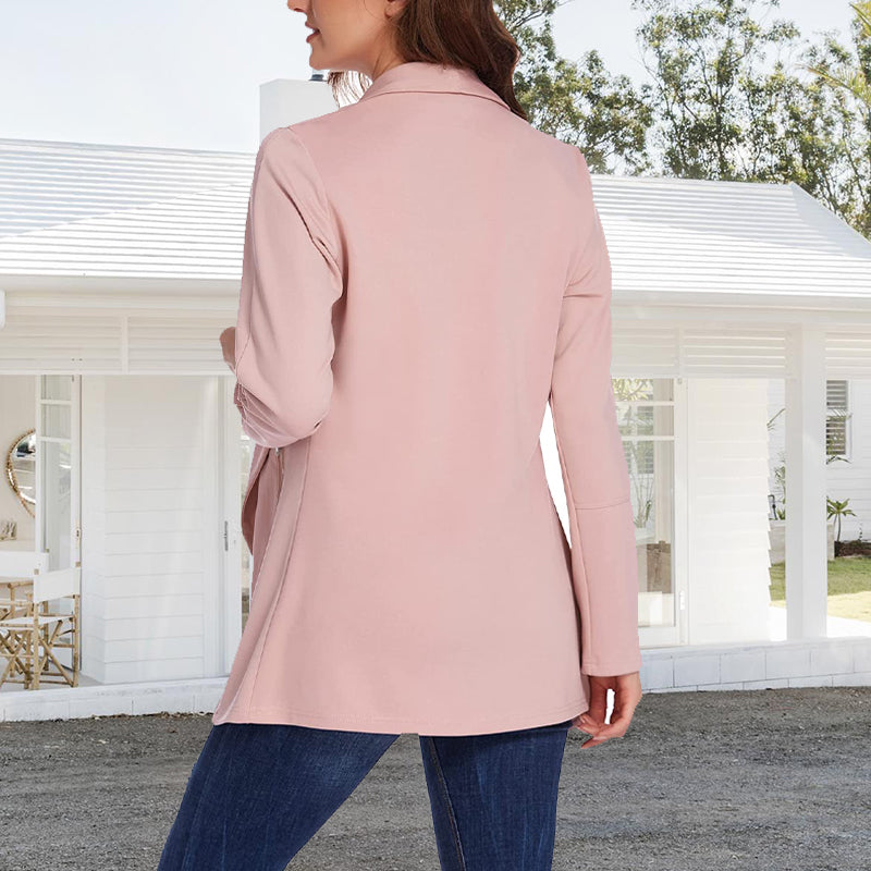 Solid Color Long Sleeve Suit