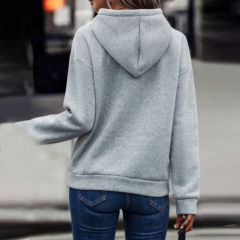 Hooded Appliquéd Lace Lounge Sweatshirt