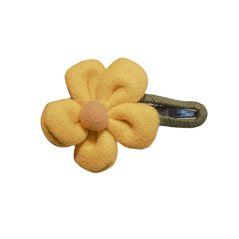 Elegant Plush Flower Hairpins