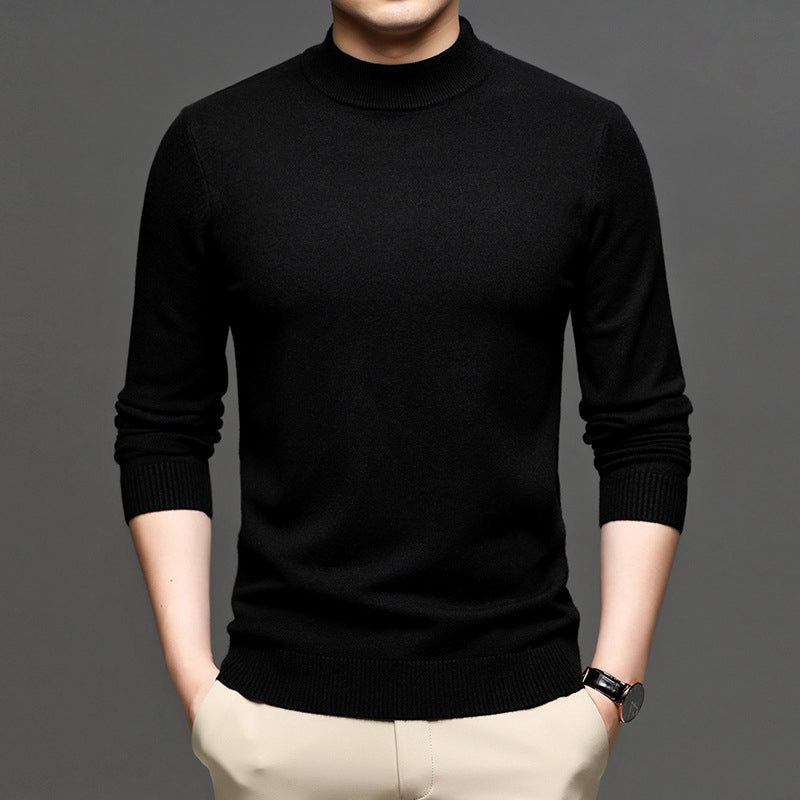 Half Turtleneck Cashmere Knit Sweater