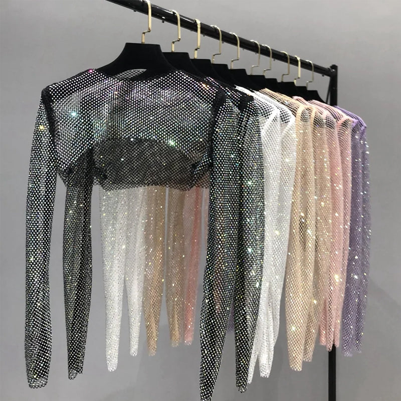 Mesh Diamond Sun Protection Cape Top