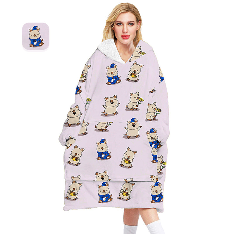 Flannel Hoodie Blanket