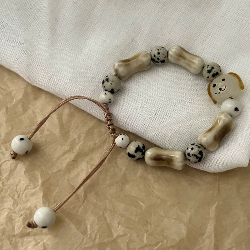 Handmade Ceramic Puppy Bracelet