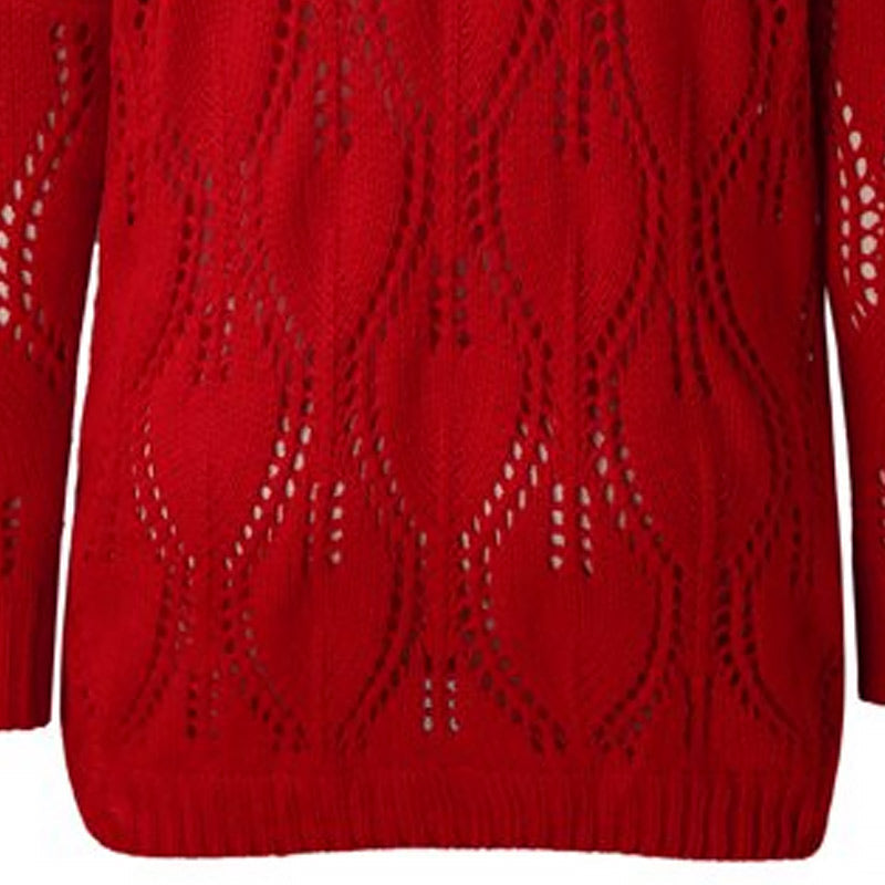 Cutout V-neck Knitted Sweater