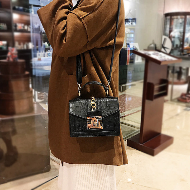 Stone Pattern Small Square Bag
