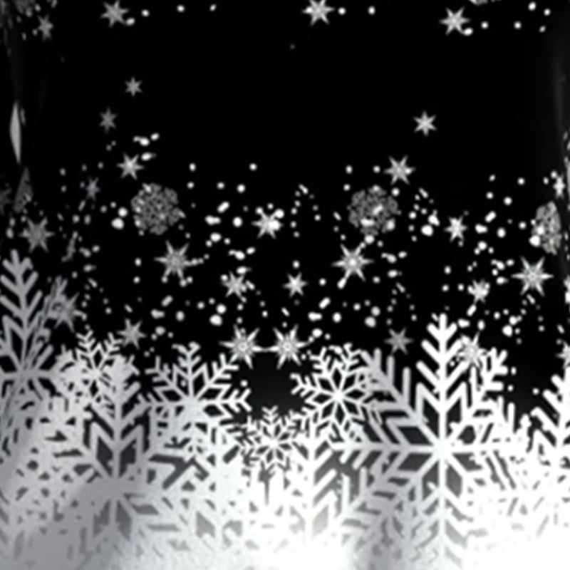 Sweater with Snowflake Print and Zipper