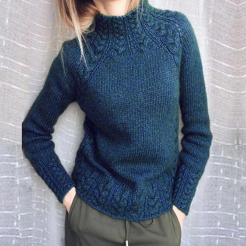 Solid Color Textured Sweater