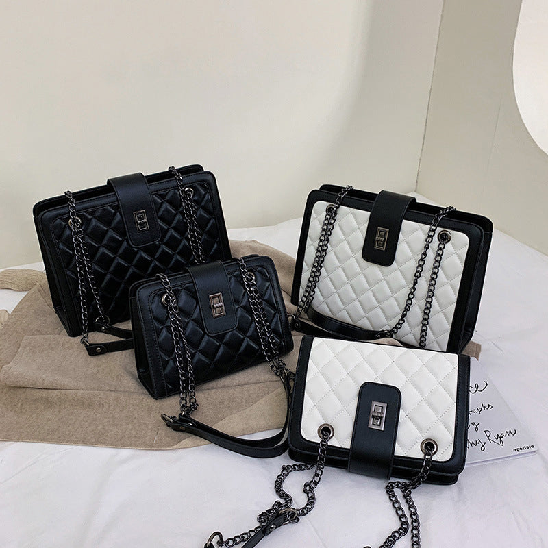 Rhombus Chain Small Square Bag