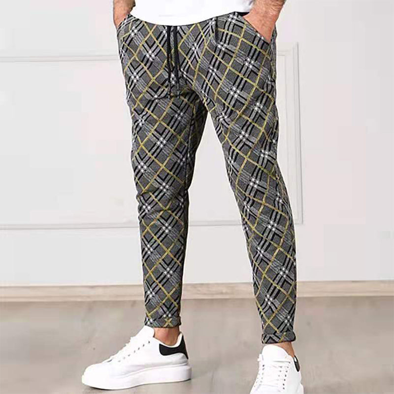 Plaid Pencil Casual Pants