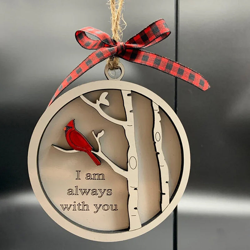 Handmade Memorial Ornament with Cardinals