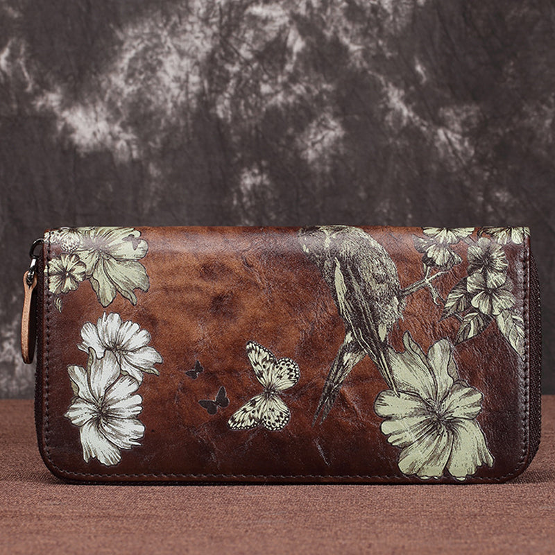 Large Capacity Floral Printed Vintage Wallet
