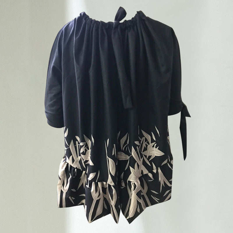 Cold Shoulder Long Split Sleeve Bohemian Top