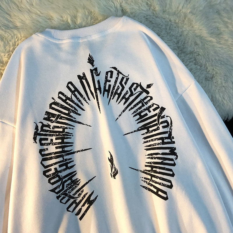 Printed Vintage Crewneck Sweatshirt